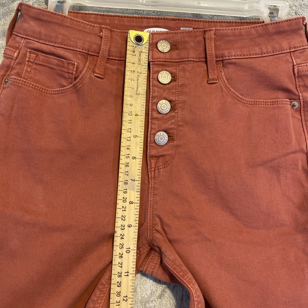 Old Navy Pants‎ Jeans Women Sz 6 Coral Rockstar  Skinny High Rise Preppy Hipster - Picture 8 of 10